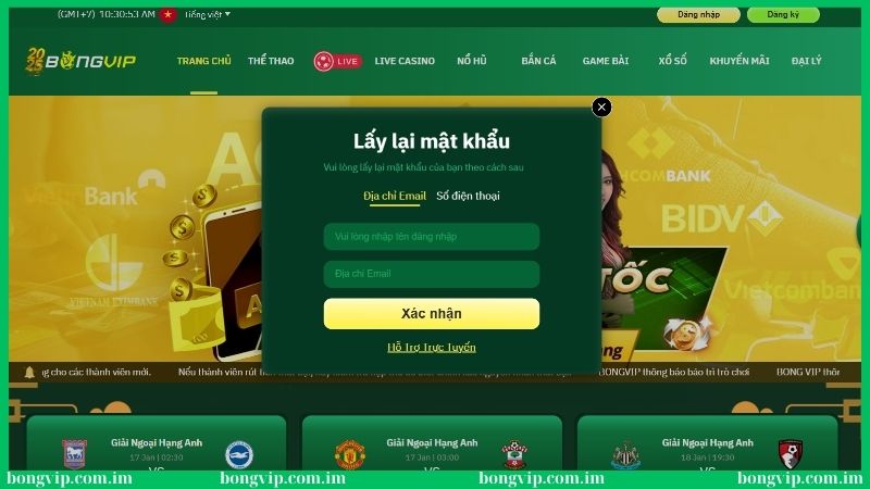 Lưu ý liên hệ hỗ trợ khi muốn lấy lại mật khẩu